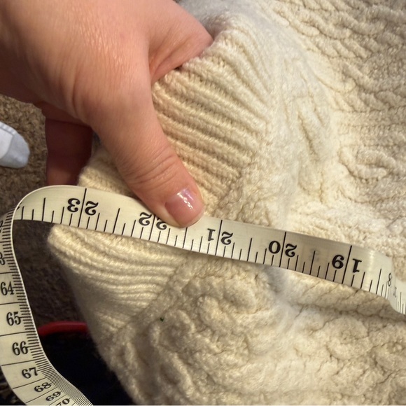 Aran Crafts Wool Fisherman Cream Cable Knit Sweater - Picture 3 of 5